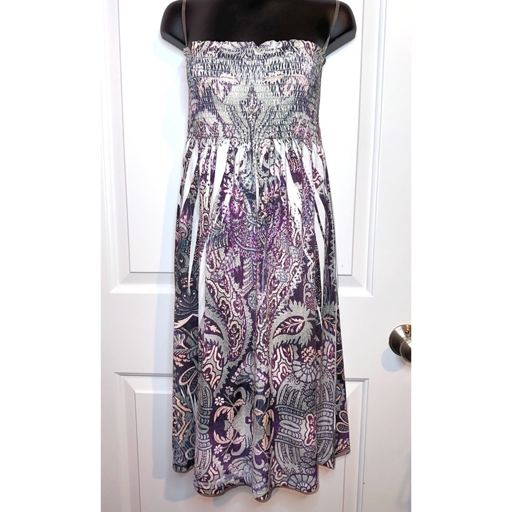 S-Twelve strapless rhinestone dress